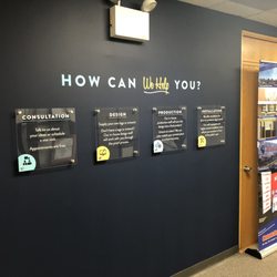 Bannerville - Interior office display with acrylic signage
