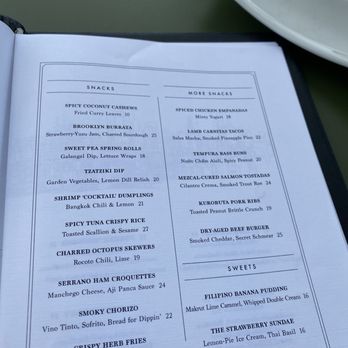 Westlight - Inside menu for food options - Tapas/Small Plates Near Me - Brooklyn, New York Westlight - Inside menu for food options - Tapas/Small Plates Near Me - Brooklyn, New York