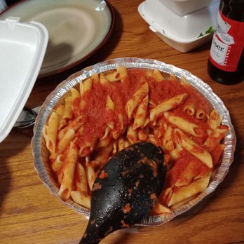 The Log Cabin - Xtra ziti w marinara. Lil bland but free. Can't argue w that! Just read other reviews. Ziti is complementary. - Seafood Near Me - Clinton, Connecticut