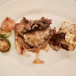 Alloro Wine Bar and Restaurant - Sirloin with amazing roasted vegetables and the best Marsala I've ever had!