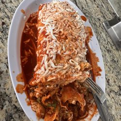 Red wet burrito