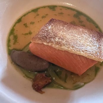 Georgie - Brioche crusted salmon. Seriously the best cooked salmon of my lifetime. - New American Near Me - Dallas, Texas