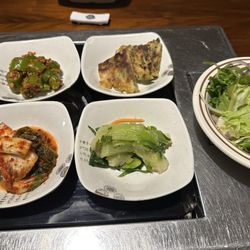 Yokohama Japanese Restaurant - Four dishes that came with stir fried baby octopus 5/21/2025