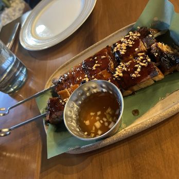 Hiraya Cafe - Filipino Stree BBQ skewers featured pork belly with the right amount of fat and meat. - Filipino Near Me - Washington, DC, District of Columbia Hiraya Cafe - Filipino Stree BBQ skewers featured pork belly with the right amount of fat and meat. - Filipino Near Me - Washington, DC, District of Columbia