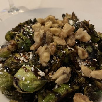 Mendon 64 - Roasted Brussel sprouts w/ candied walnuts and mushrooms. - New American Near Me - Mendon, New York