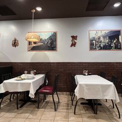 Pho Ginger.  Tables and art.