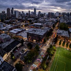 Teslas Drones - A stunning Seattle sunset!