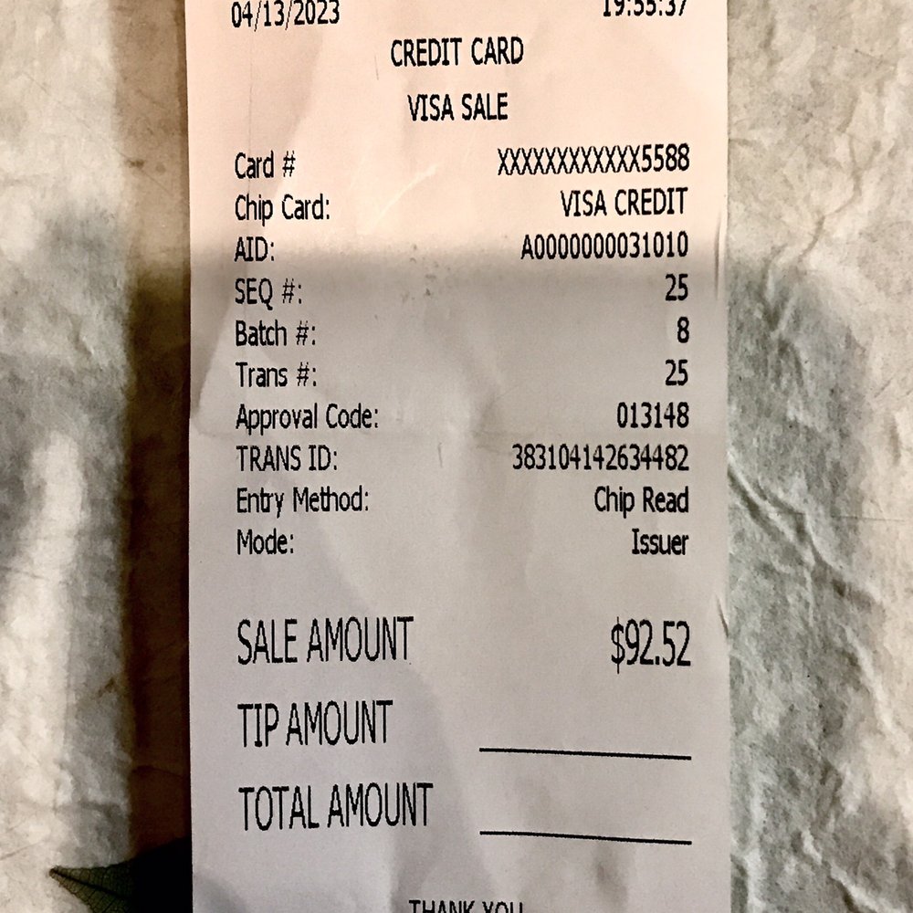 Thai Garden BBQ - Our proof of purchase! - Thai Near Me - Fontana, California