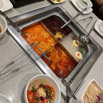 Haidilao Hotpot Katy - 4 broth setup - Seafood Near Me - Katy, Texas Haidilao Hotpot Katy - 4 broth setup - Seafood Near Me - Katy, Texas