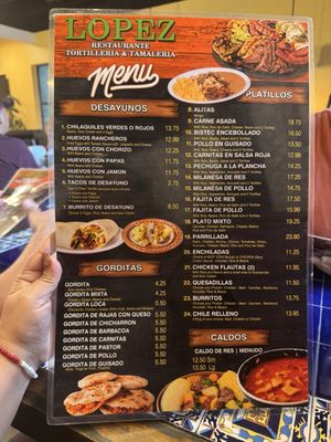 Menu photo 2 Lopez Tamalerilla Dallas, TX