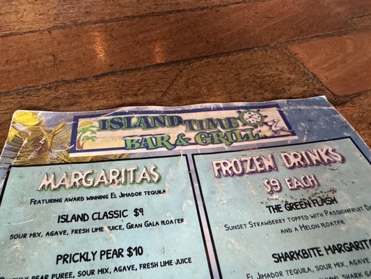 Menu photo 3 Island Time Bar & Grill Bradenton Beach, FL