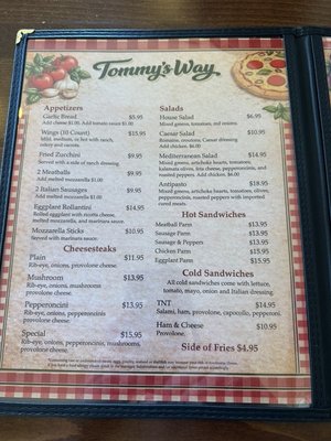 Menu photo 1 Tommys Way Scottsdale, AZ Menu photo 1 Tommys Way Scottsdale, AZ