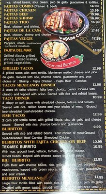 Menu photo 3 Fajitas Grill Tulsa, OK