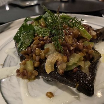 BATA - Roasted Japanese eggplant, melon amba, AZ grains - New American Near Me - Tucson, Arizona