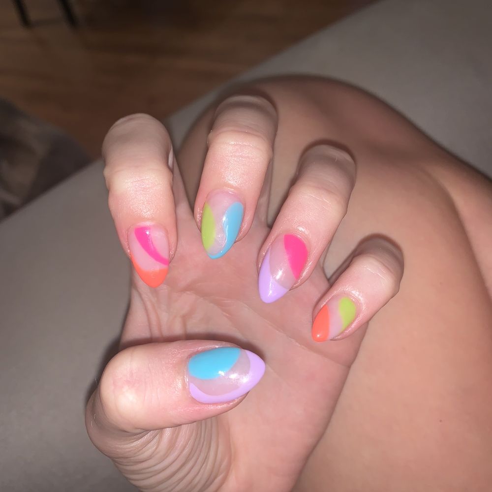 OMG My Nails - acrylic base with gel design and tips - Nail Salons Near Me - Fairfax, Virginia OMG My Nails - acrylic base with gel design and tips - Nail Salons Near Me - Fairfax, Virginia