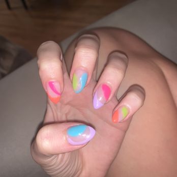 OMG My Nails - acrylic base with gel design and tips - Nail Salons Near Me - Fairfax, Virginia OMG My Nails - acrylic base with gel design and tips - Nail Salons Near Me - Fairfax, Virginia