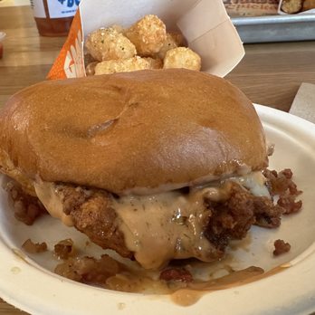 Birdcall - The Rancher chicken sandwich and Tater Tots - Sandwiches Near Me - Fort Collins, Colorado Birdcall - The Rancher chicken sandwich and Tater Tots - Sandwiches Near Me - Fort Collins, Colorado