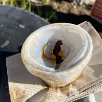Broadway Sandwiches - The lid of the roast beef dipping sauce melt due to the sauce being so hot. Also the cashier spilled it over our food ruining everything. - Sandwiches Near Me - Laguna Beach, California