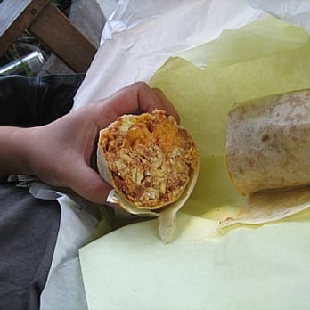 Nick's Deli - Breakfast burrito cut in half for sharing - Delis Near Me - Seal Beach, California