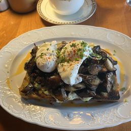 Mushroom Toast with 2 Poachies! This was absolutely delicious! Mushroom Toast with 2 Poachies! This was absolutely delicious!
