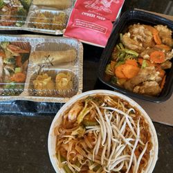 Thai Kitchen - Drunken noodles  #7 Ckn Broccoli  orange chicken CRGs