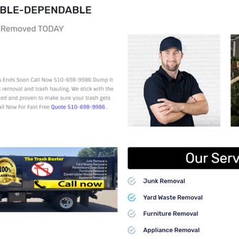 The Trash Buster - See the part where it says "GET ALL YOUR Junk Removed TODAY ONLY $149! - Junk Removal & Hauling Near Me The Trash Buster - See the part where it says "GET ALL YOUR Junk Removed TODAY ONLY $149! - Junk Removal & Hauling Near Me