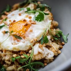 The Kitchen American Bistro - Crab Fried Rice, thai lime-nam jim, crushed peanuts, crispy egg