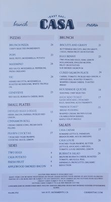 Menu photo 3 Casa East Sac Sacramento, CA Menu photo 3 Casa East Sac Sacramento, CA