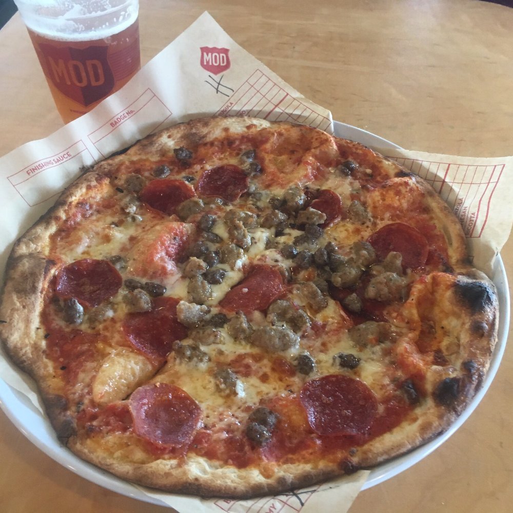 MOD Pizza - 11" Mad Dog Pizza and draft beer $14.35 - Pizza Near Me - Vancouver, Washington MOD Pizza - 11" Mad Dog Pizza and draft beer $14.35 - Pizza Near Me - Vancouver, Washington