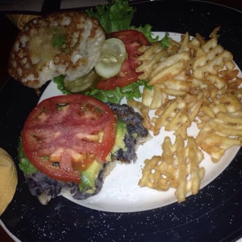 The Corner Pocket - Black bean burger with avocado - American Near Me - Williamsburg, Virginia The Corner Pocket - Black bean burger with avocado - American Near Me - Williamsburg, Virginia
