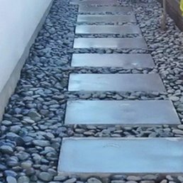 This is the look I'm trying to achieve. Pavers and large Mexican beach pebbles This is the look I'm trying to achieve. Pavers and large Mexican beach pebbles