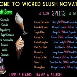 Wicked Slush Novato - Menu