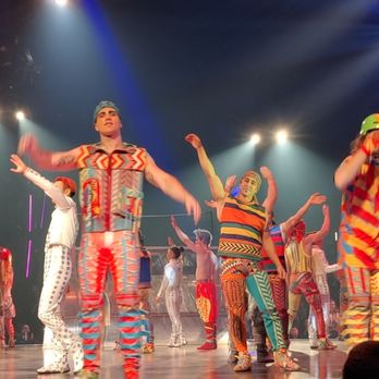 Cirque Du Soleil - Volta - Last hurrah of the night from the cast - very colorful outfits. - Performing Arts Near Me - Los Angeles, California