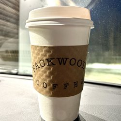 Backwoods Coffee - Mayan mocha with oat milk and an extra shot every time!