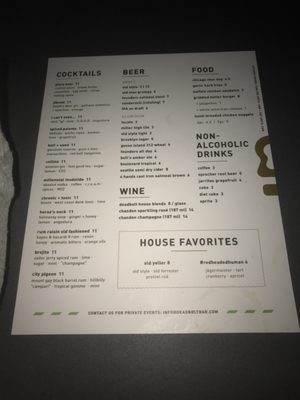 Menu photo 4 Deadbolt Bar Chicago, IL