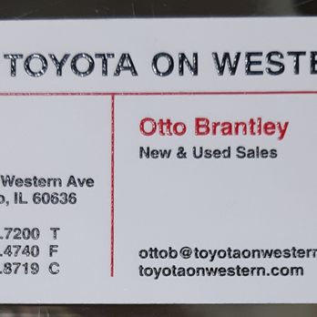 Toyota On Western - Business card - Car Dealers Near Me - Chicago, Illinois Toyota On Western - Business card - Car Dealers Near Me - Chicago, Illinois
