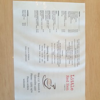 Little Red Hen - Menu reverse - Cafes Near Me - Caloundra, QLD Little Red Hen - Menu reverse - Cafes Near Me - Caloundra, QLD