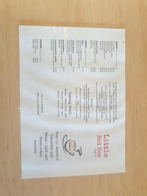 Menu photo 1 Little Red Hen Caloundra, QLD Menu photo 1 Little Red Hen Caloundra, QLD