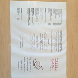 Little Red Hen - Menu reverse