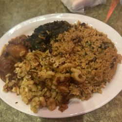 Heritage Soul Food - Collards, canned yams, rice (just ok), Mac and cheese was a disappointment to the culture.