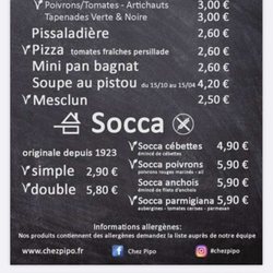 Photo of Chez Pipo - Nice, 06, FR. Menu