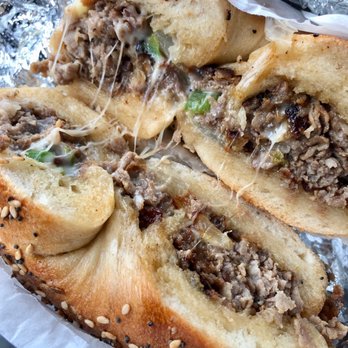 Utopia Bagels - Philly cheesesteak on everything bagel - Bakeries Near Me - Whitestone, New York