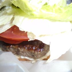Mallalieu Inn - California burger, close-up.