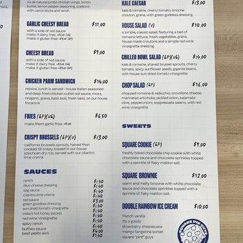 Square Pie Guys - Sides, salads, and sweets menu - Pizza Near Me - Campbell, California