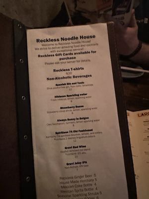 Menu photo 2 Reckless Noodle House Denver, CO Menu photo 2 Reckless Noodle House Denver, CO
