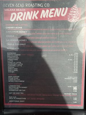 Menu photo 1 Seven Seas Roasting Solana Beach, CA
