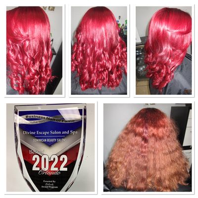 Color Change and Correction. - Embrace the pinnacle of 20 years of coloring expertise at Divine Escape's, the leading Dominican salon dedicated to the art of transformative hair color. With two decades of unwavering commitment to excellence, our salon stands as a beacon for those seeking top-quality color services. Our team of highly skilled and passionate color specialists undergoes rigorous training, ensuring they meet the highest standards of technical proficiency and creativity. At Divine Escape's, we understand that color is not just an aesthetic choice but a form of self-expression. Allow us to elevate your hair color experience with precision, innovation, and the finest quality products. Whether you're looking for a subtle enhancement or a bold transformation, our experts are here to exceed your expectations. Step into Divine Escape's and let our 20 years of color mastery bring your hair dreams to life. Color Change and Correction. - Embrace the pinnacle of 20 years of coloring expertise at Divine Escape's, the leading Dominican salon dedicated to the art of transformative hair color. With two decades of unwavering commitment to excellence, our salon stands as a beacon for those seeking top-quality color services. Our team of highly skilled and passionate color specialists undergoes rigorous training, ensuring they meet the highest standards of technical proficiency and creativity. At Divine Escape's, we understand that color is not just an aesthetic choice but a form of self-expression. Allow us to elevate your hair color experience with precision, innovation, and the finest quality products. Whether you're looking for a subtle enhancement or a bold transformation, our experts are here to exceed your expectations. Step into Divine Escape's and let our 20 years of color mastery bring your hair dreams to life.