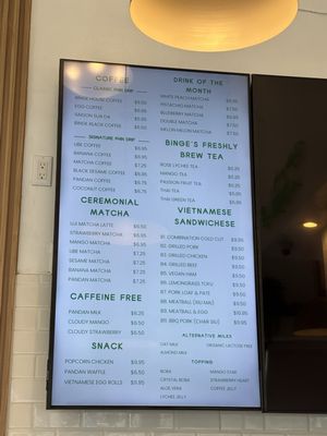 Menu photo 2 Binge Coffee House Berkeley, CA