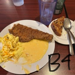 Hyde Park Cafe - I ordered the fried fish  with cheese grits and cheese eggs  with a ginger ale.