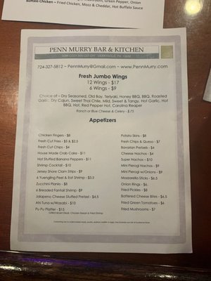 Menu photo 4 Penn Murry Bar & Kitchen Export, PA Menu photo 4 Penn Murry Bar & Kitchen Export, PA